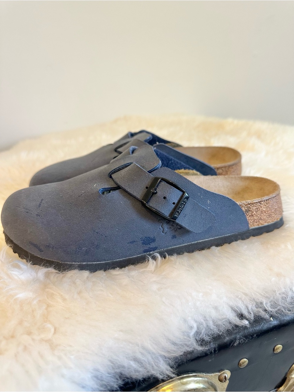 ✨Women's Slate Blue Slip-On Birkis Size EU 38✨ - Picture 2 of 10